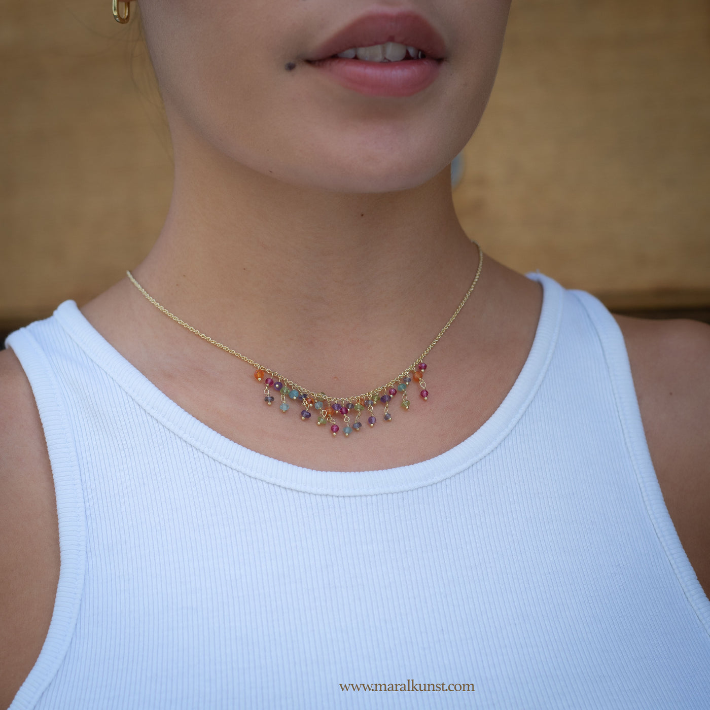Colorful delicate necklace