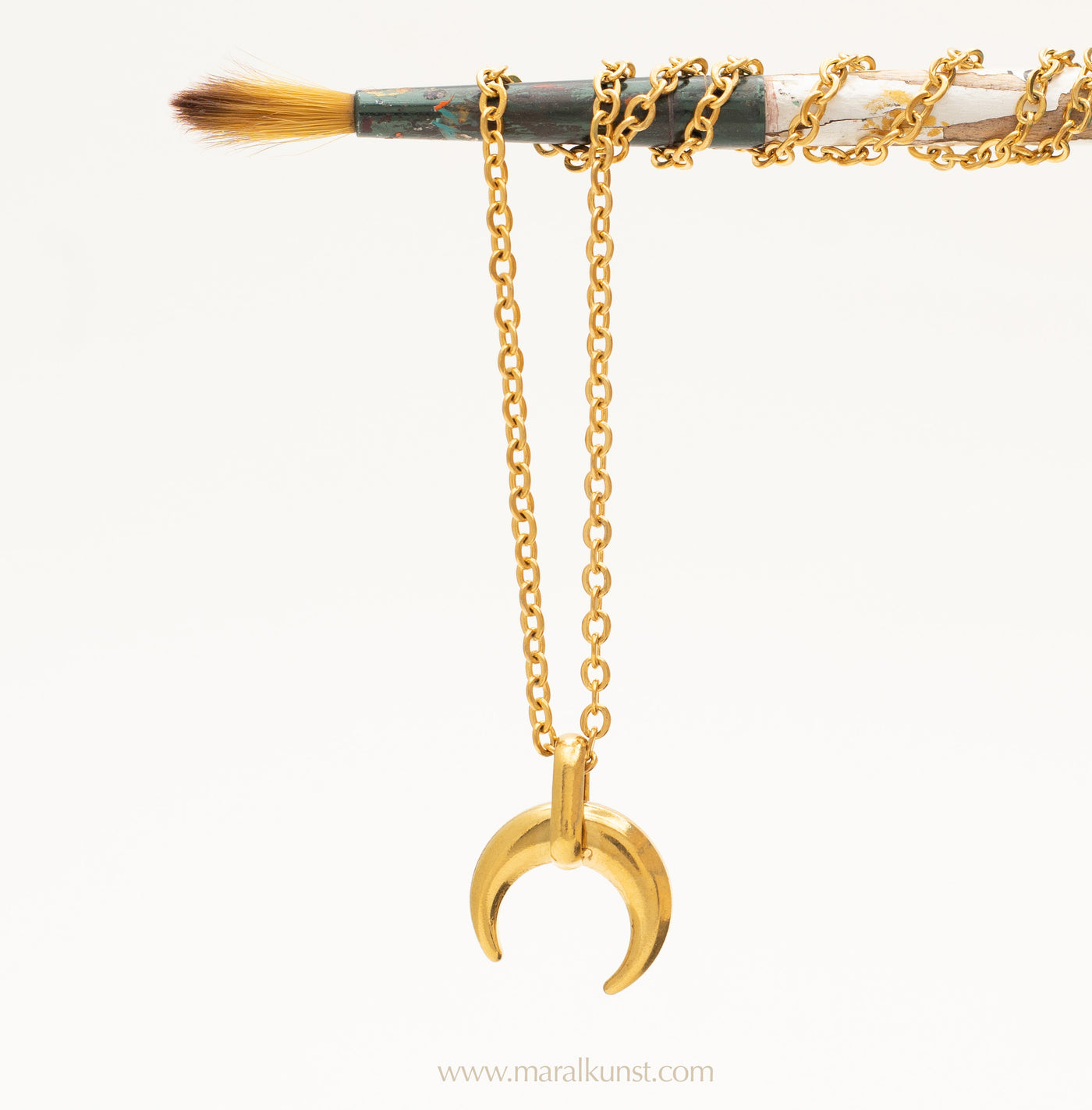 The Moon gold plated necklace
