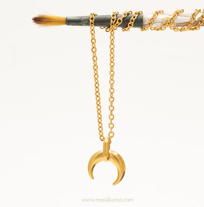 The Moon gold plated necklace