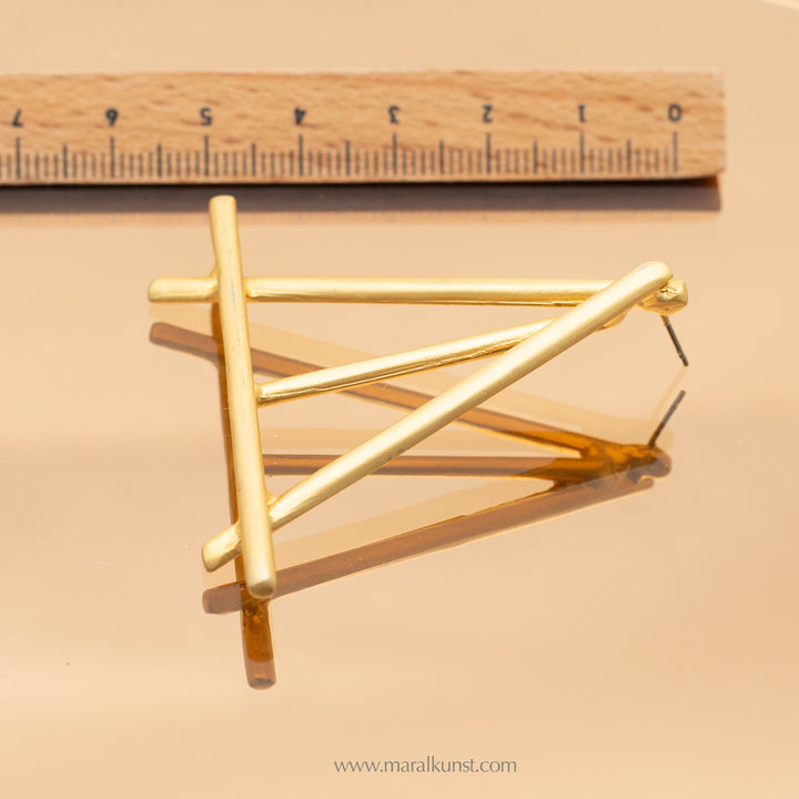 Turkish Triangle geometric abstract earrings