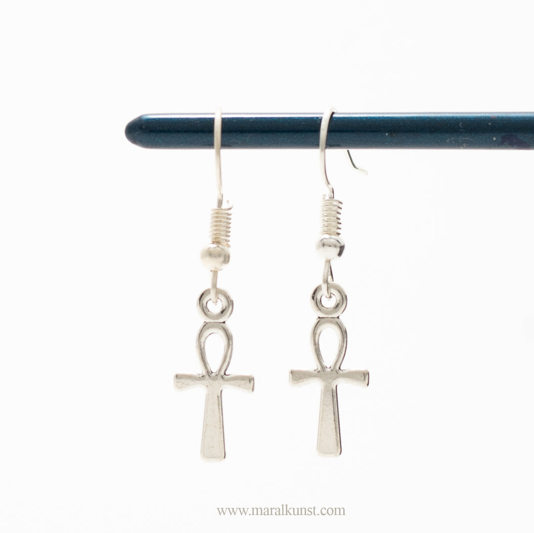 Ankh key of life Egyptian symbol earrings