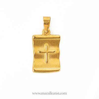 Cross gold plated pendant