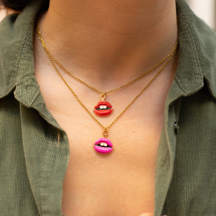 Red Lips Necklace