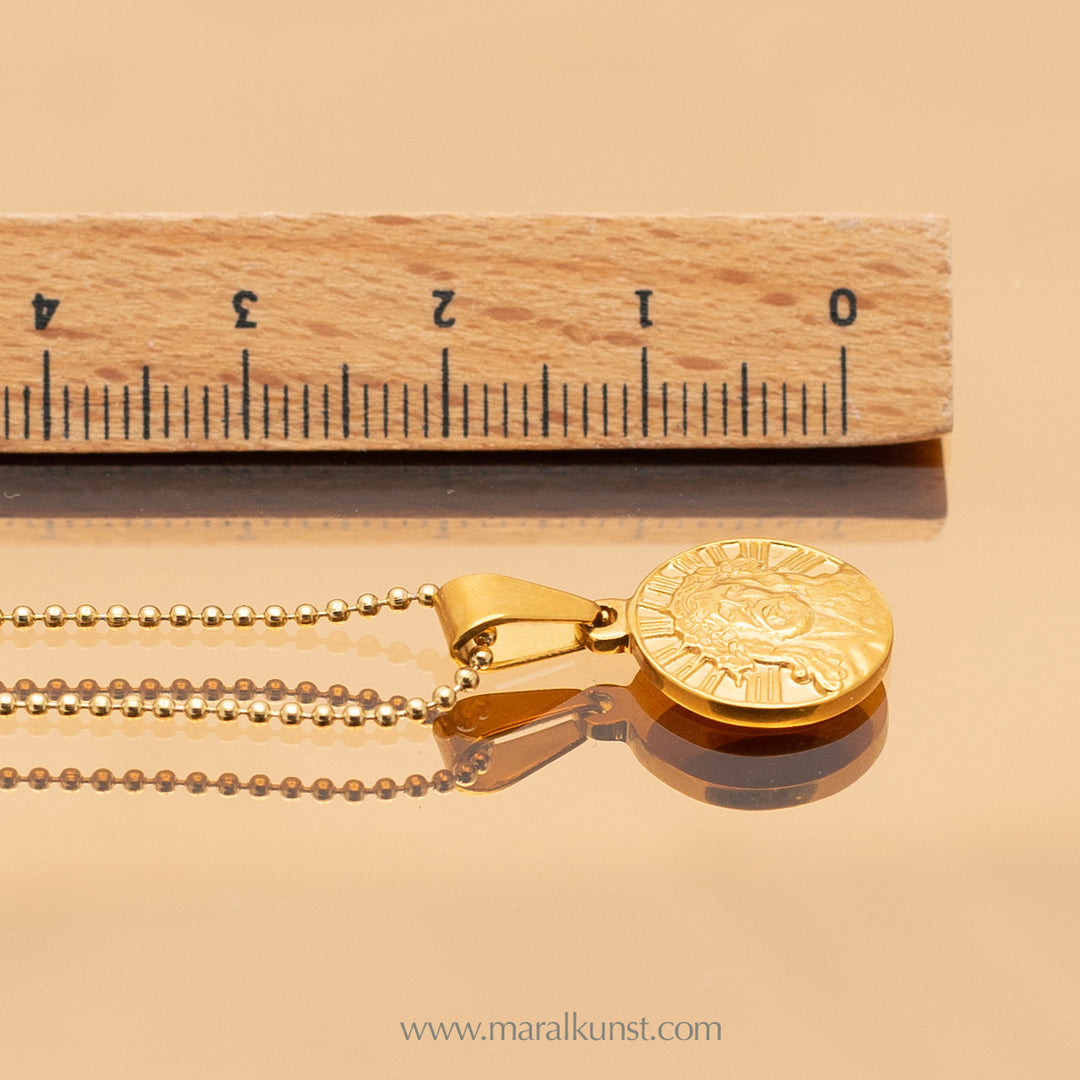 Jesus gold plated necklace