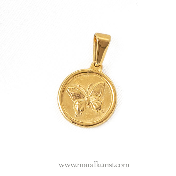 butterfly gold plated pendant
