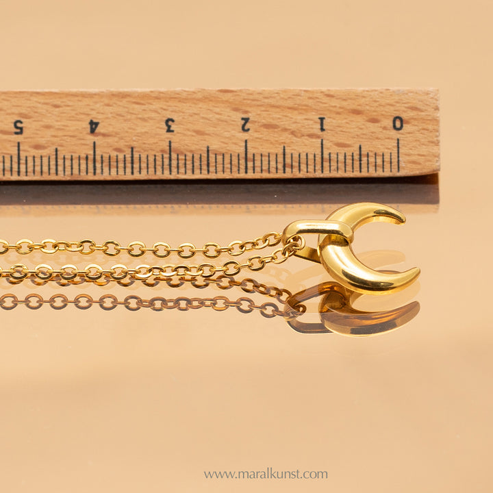 The Moon gold plated necklace
