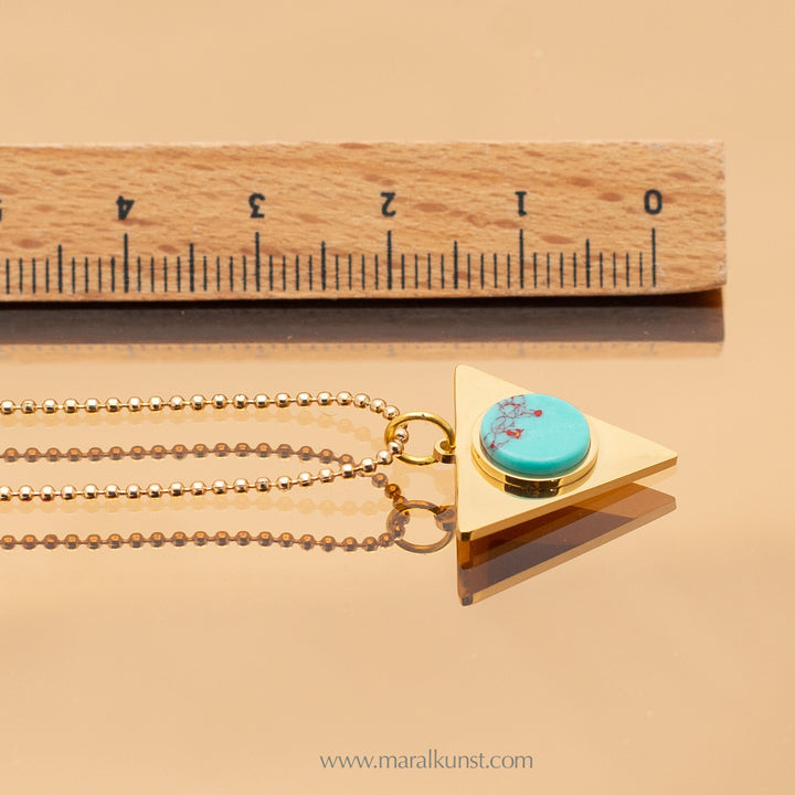 Triangle gold plated necklace
