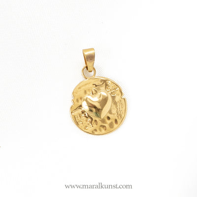 Heart gold plated pendant