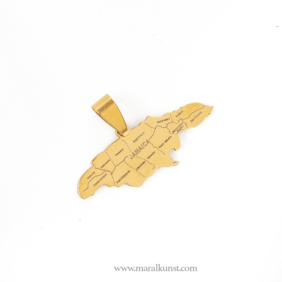 Jamaica gold plated pendant