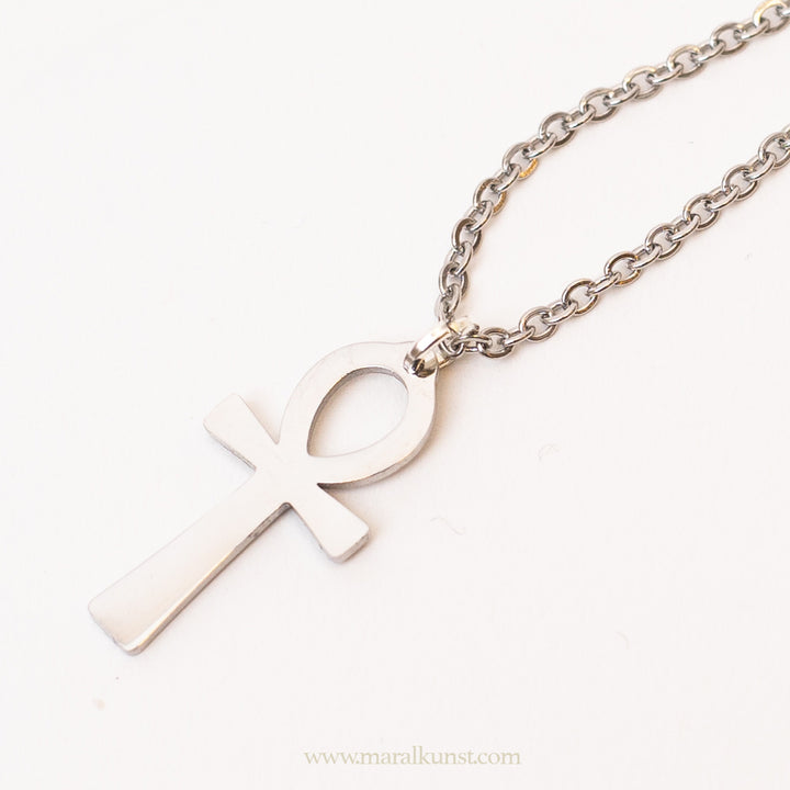 Ankh key of life Egyptian Symbol  stainless steel necklace