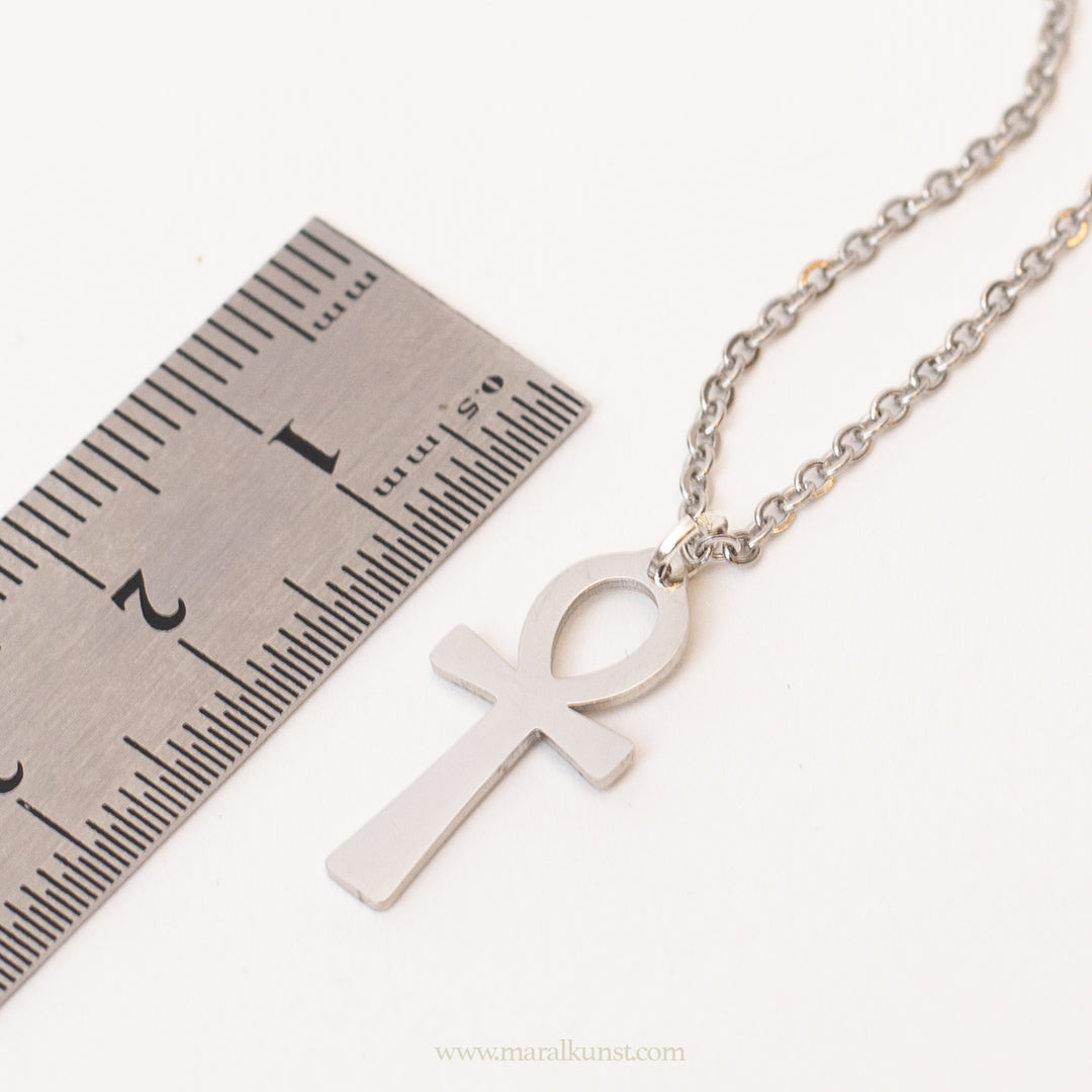 Ankh key of life Egyptian Symbol  stainless steel necklace
