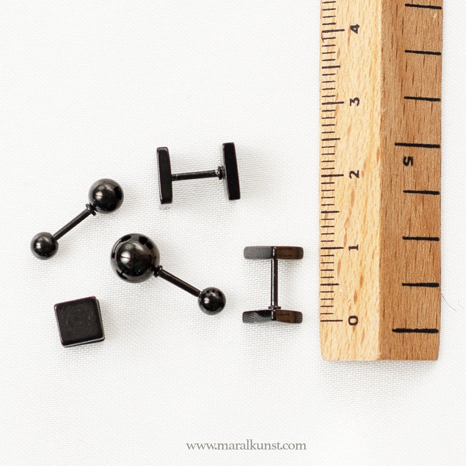 Black piercing stainlesssteel