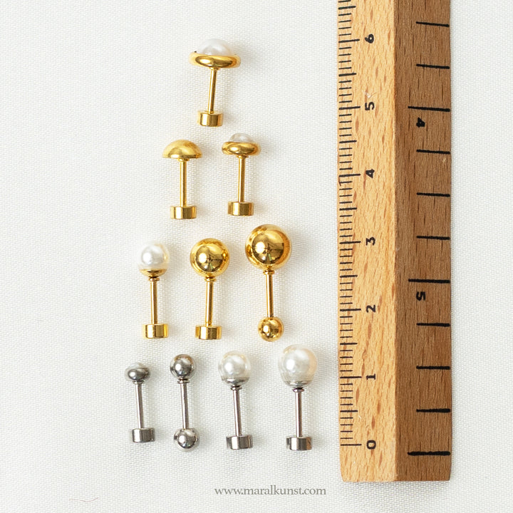 Pearl stainless steel piercing
