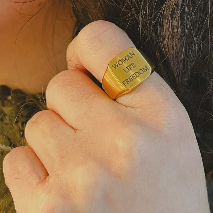 Maral Woman Life Freedom زن زندگی آزادی Ring
