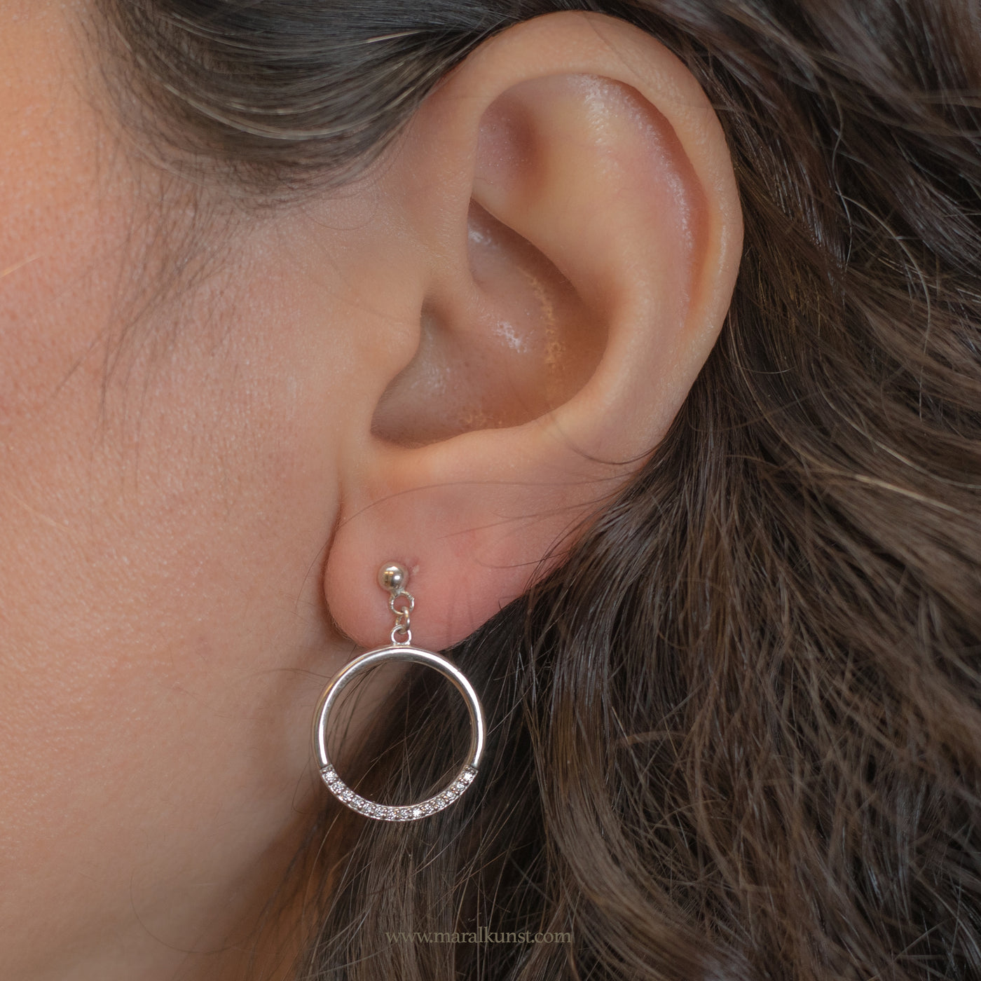 Classic Crystal silver  earrings