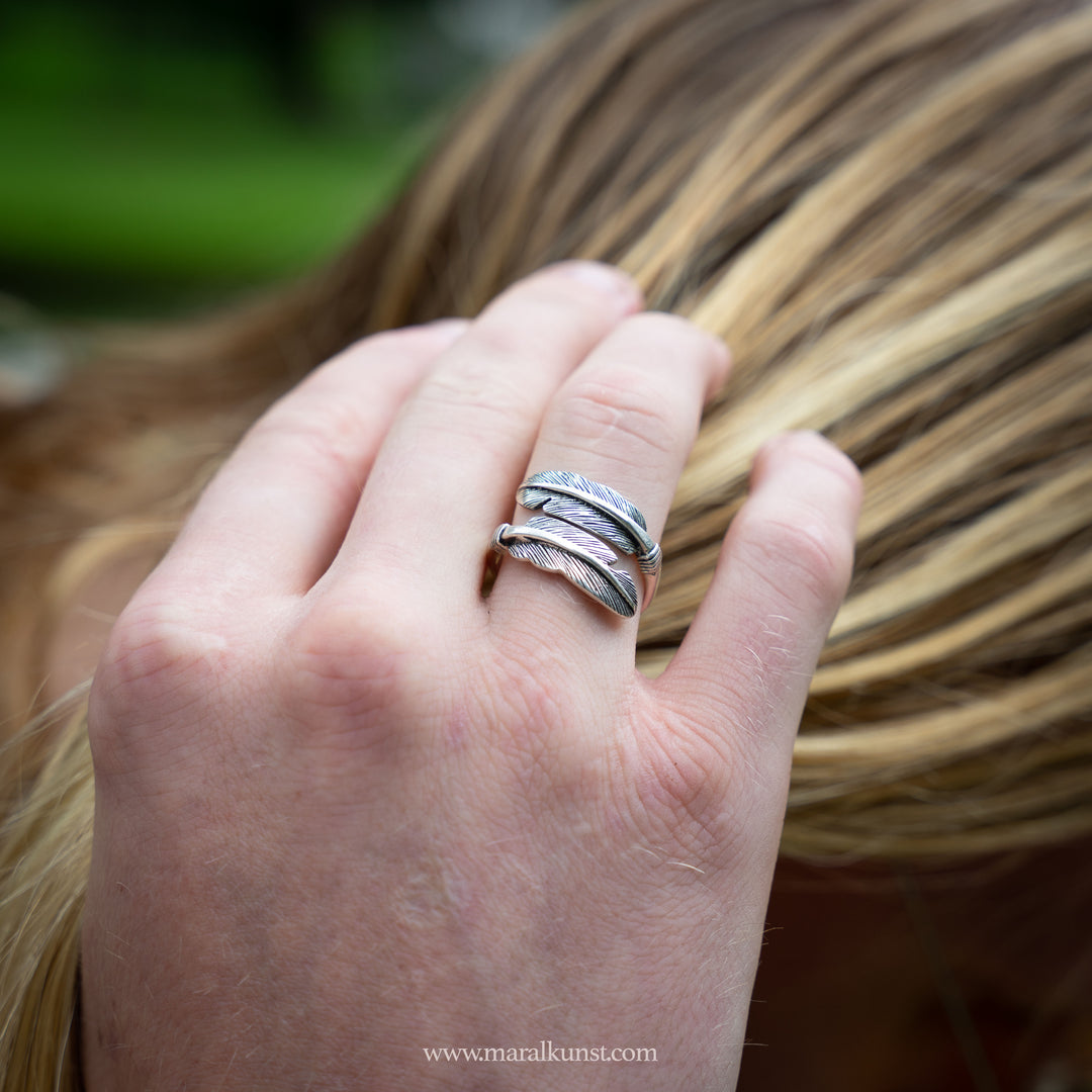 Mexican Leaf handmade 925 silver ring