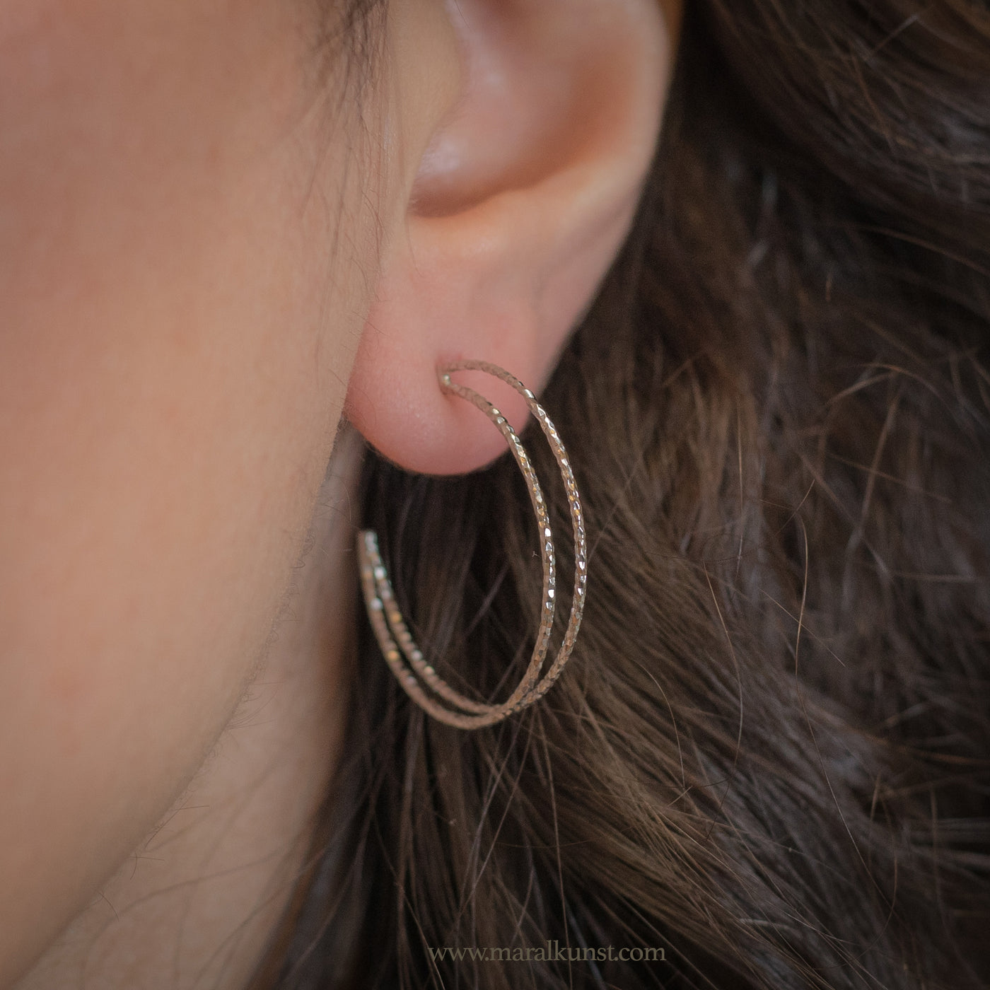 Open hoop earrings