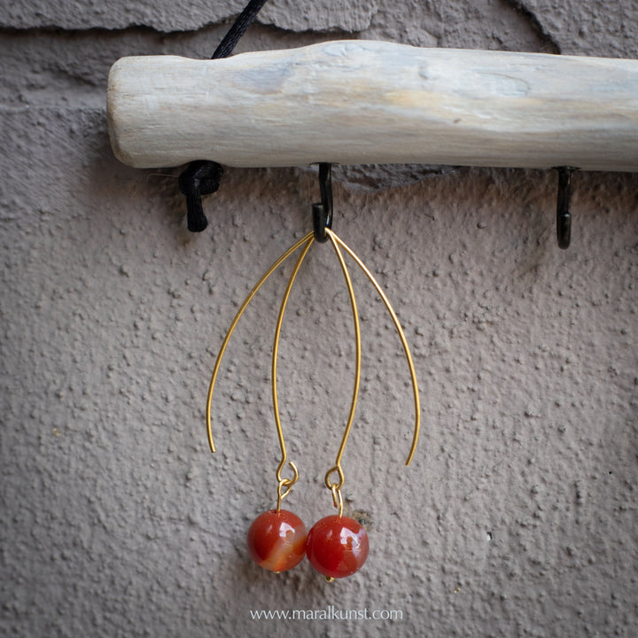 Maral Red Agate  earrings