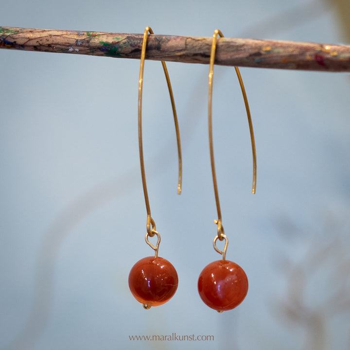 Maral Red Agate  earrings