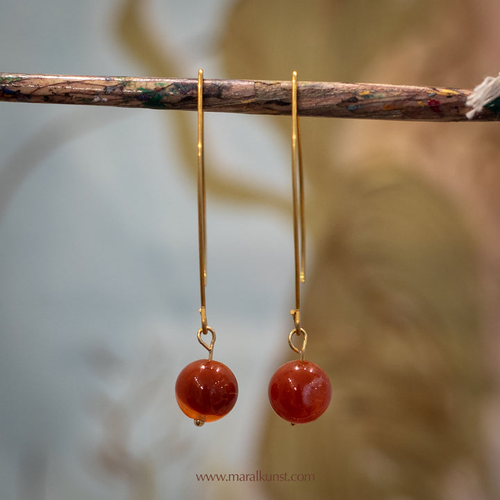 Maral Red Agate  earrings