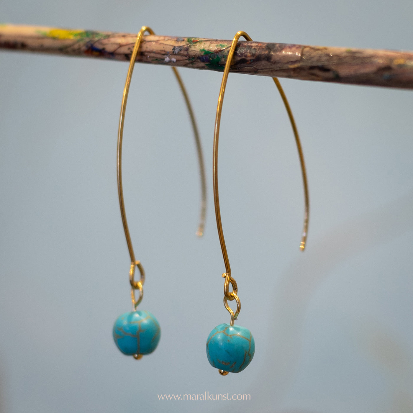 Maral design Turquoise  drop earrings