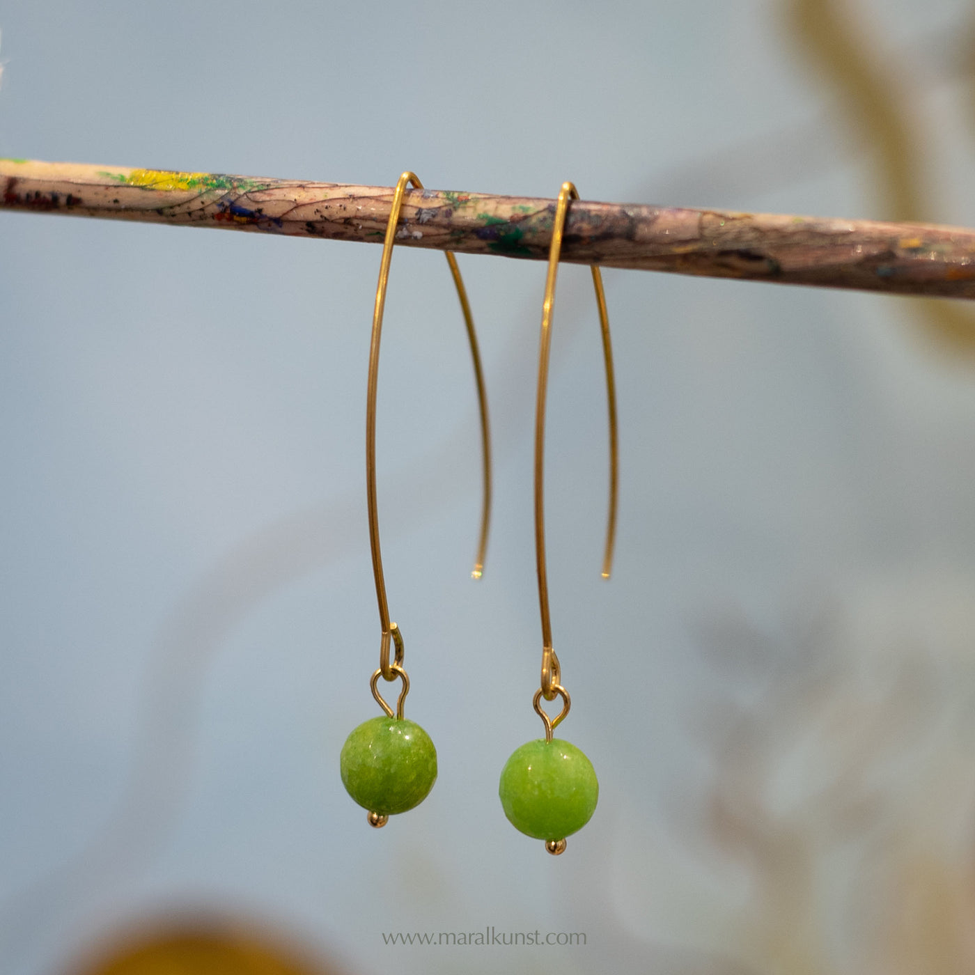 Handmade Jade stone earrings