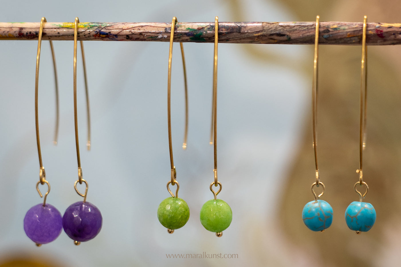 Maral design Turquoise  drop earrings