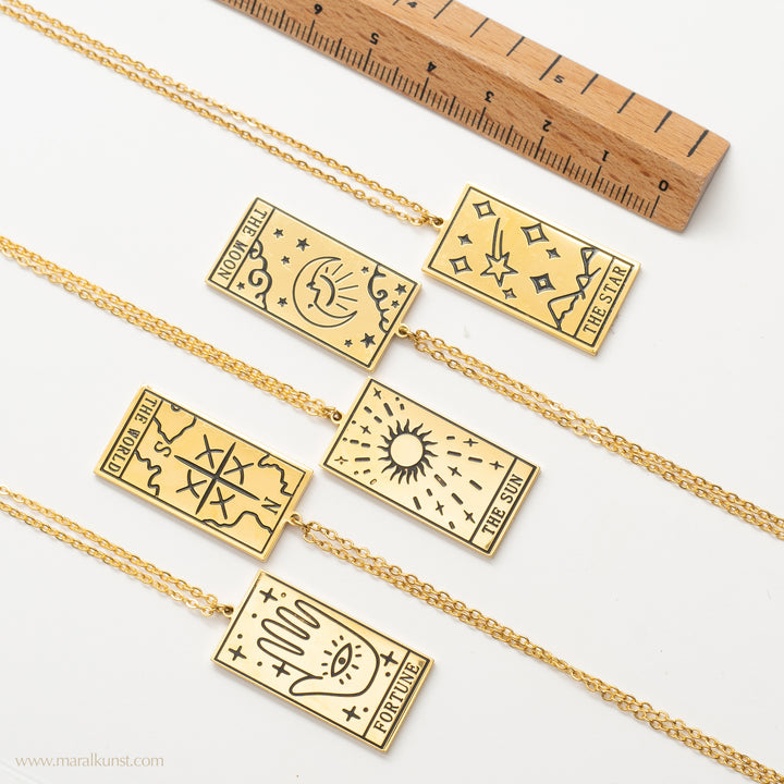The star Tarot card  necklace