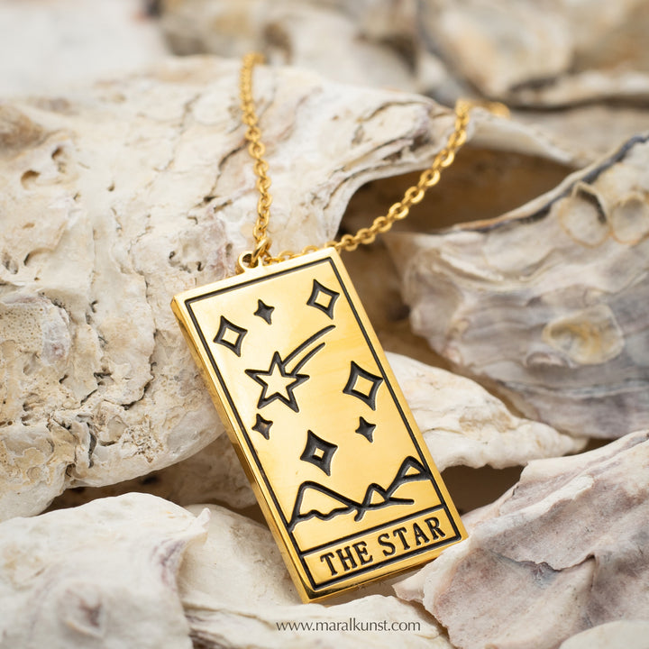 The star Tarot card  necklace