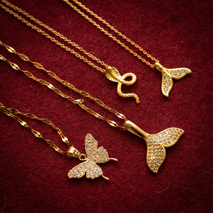 Delicate Whale Tail Necklace