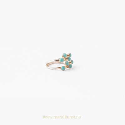 Mexican Blue Turquoise Ring - Maral Kunst Jewelry