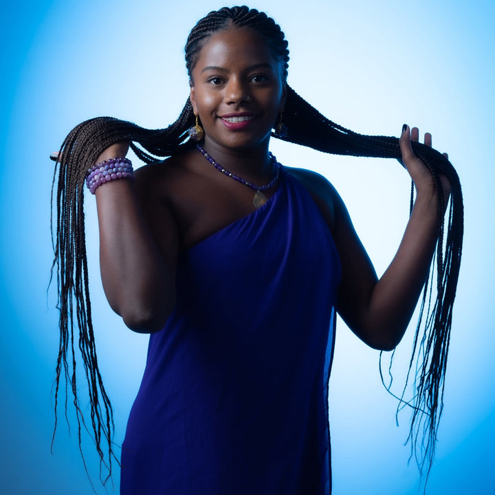 Amethyst and vintage beads - Maral Kunst Jewelry