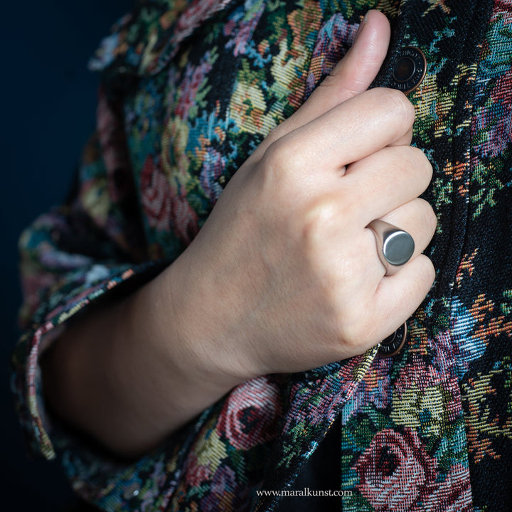 Matt Delicate Gold Plated Ring - Maral Kunst Jewelry