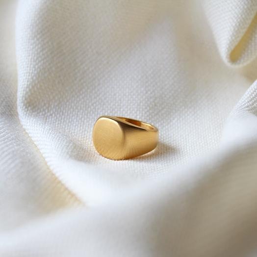 Matt Gold Plated Ring - Maral Kunst Jewelry
