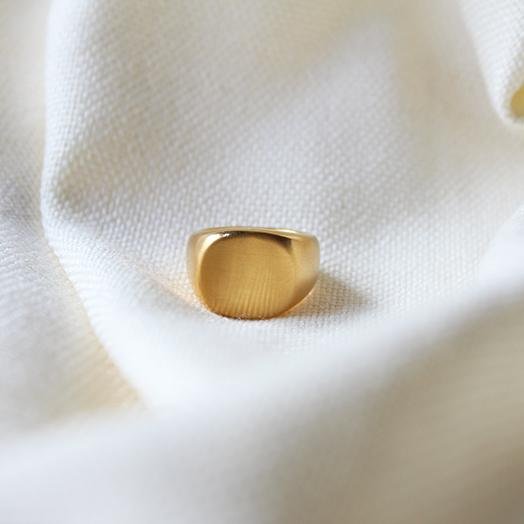 Matt Gold Plated Ring - Maral Kunst Jewelry