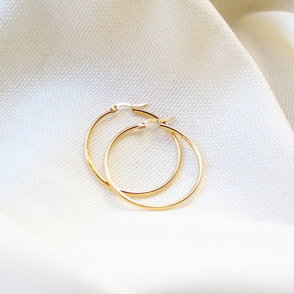 New Medium Hoop Earrings in Gold - Maral Kunst Jewelry