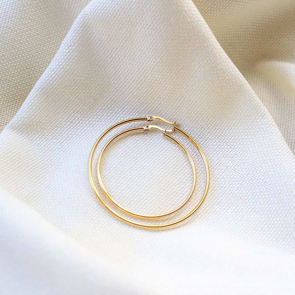 New Medium Hoop Earrings in Gold - Maral Kunst Jewelry