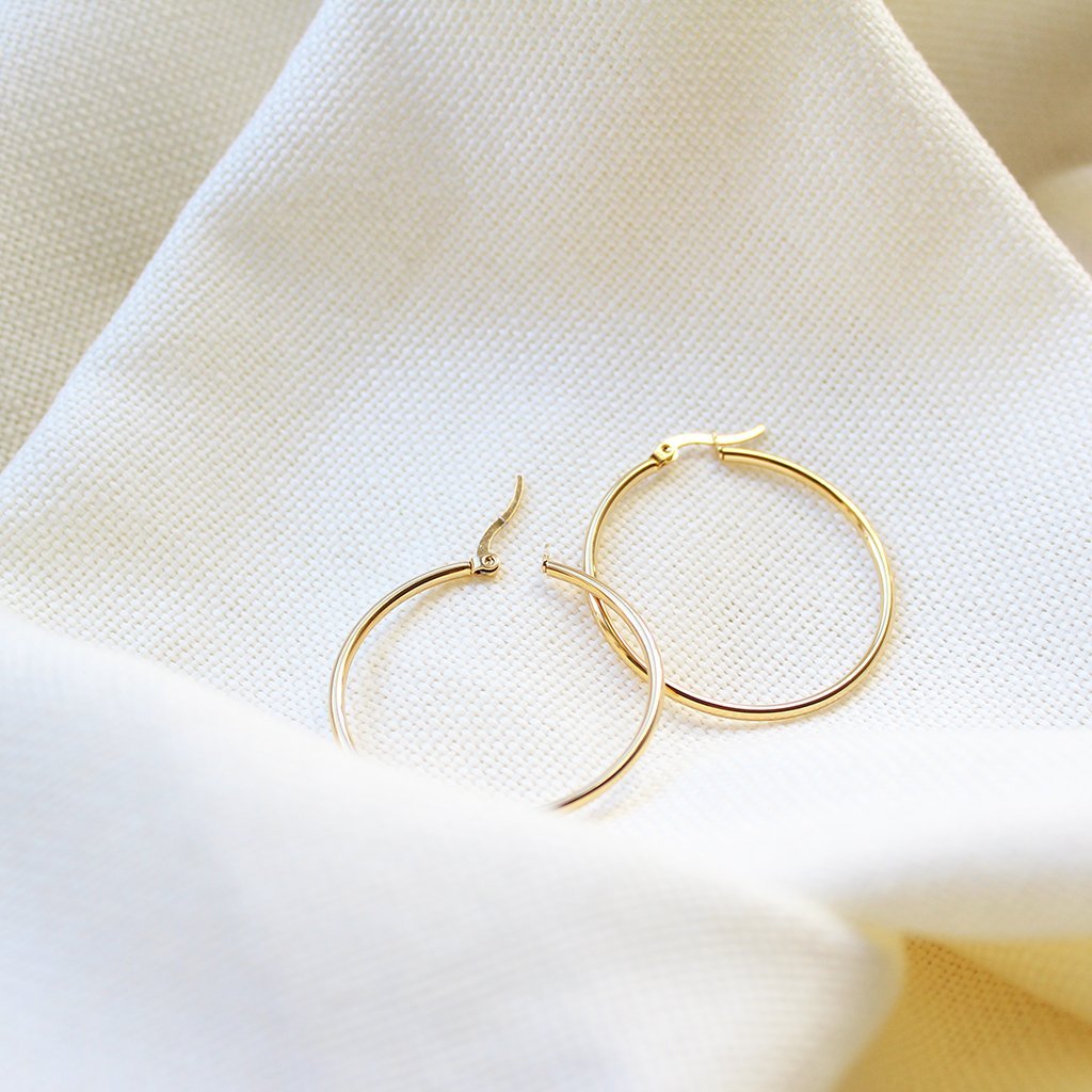 New Medium Hoop Earrings in Gold - Maral Kunst Jewelry