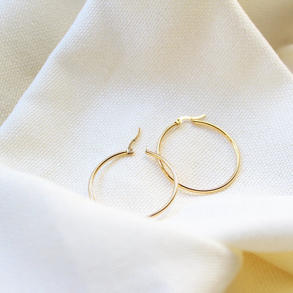 New Medium Hoop Earrings in Gold - Maral Kunst Jewelry