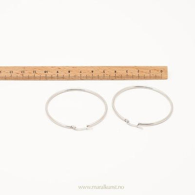 Steel Rounded Medium Hoop Earrings - Maral Kunst Jewelry
