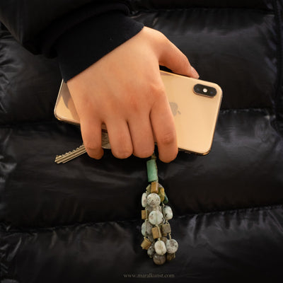 Mexican Gemstone Keychain - Maral Kunst Jewelry
