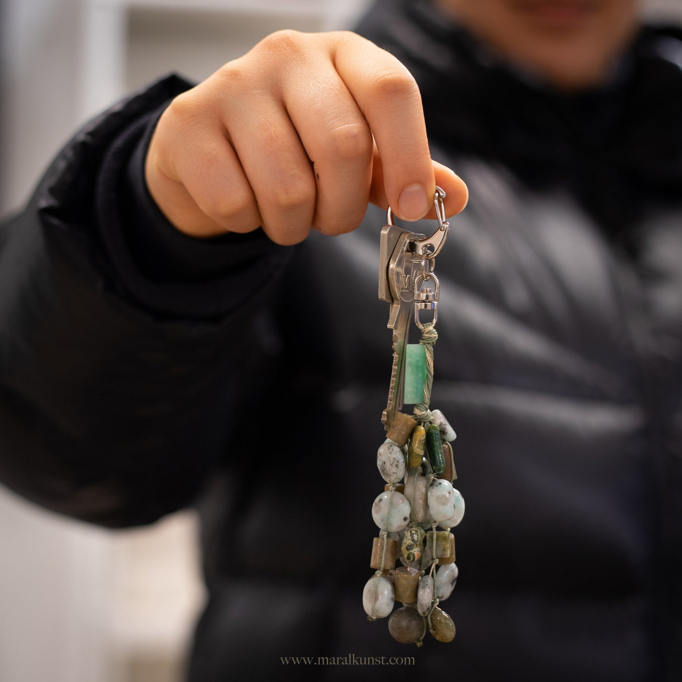 Mexican Gemstone Keychain - Maral Kunst Jewelry