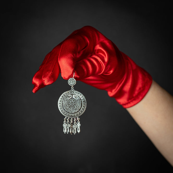 Mexican Symbolic Earrings in Silver - Maral Kunst Jewelry