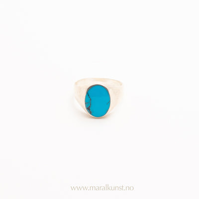 Mexican Turquoise Ring in Silver - Maral Kunst Jewelry