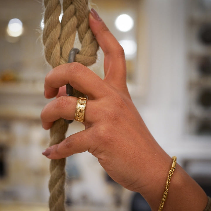 Moon And Sun Band Ring - Maral Kunst Jewelry