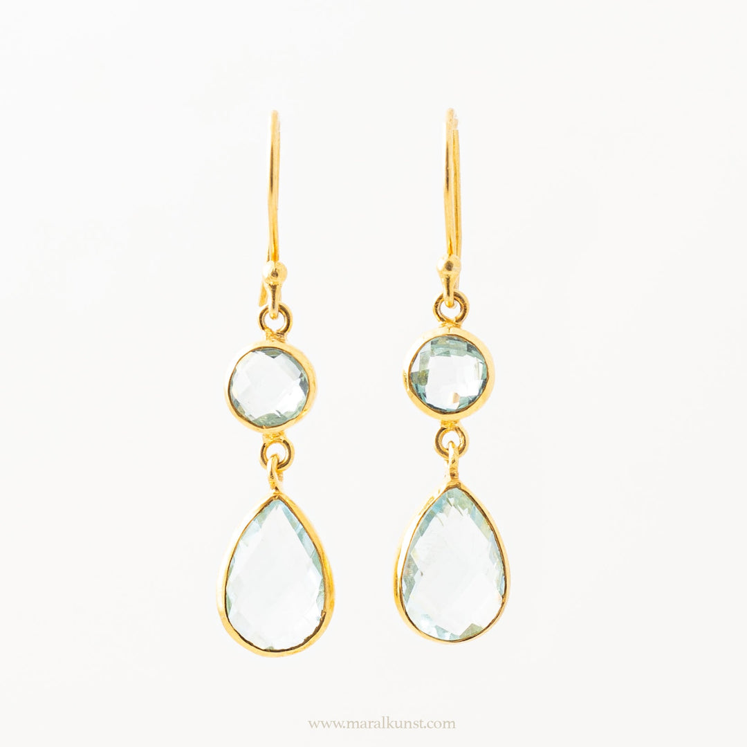 Blue Topaz Birthstone Earrings - Maral Kunst Jewelry