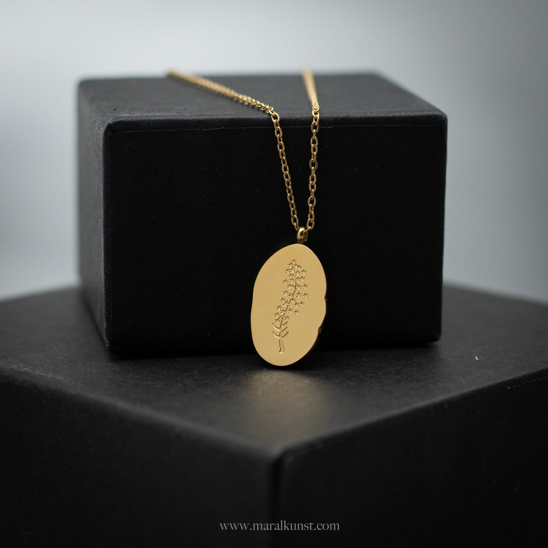 July Larkspur Birth Flower Necklace - Maral Kunst Jewelry