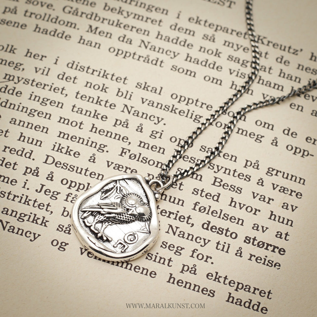 Owl Silver Necklace - Maral Kunst Jewelry