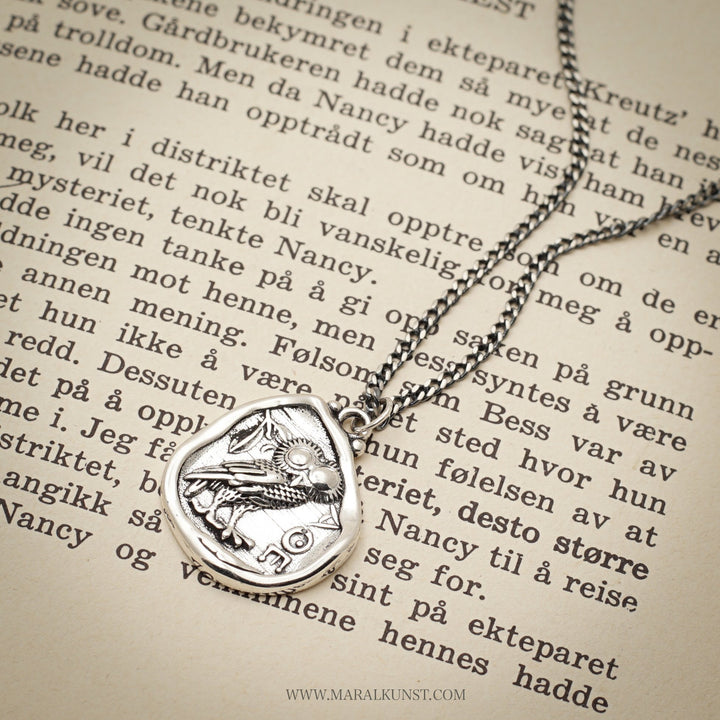 Owl Silver Necklace - Maral Kunst Jewelry