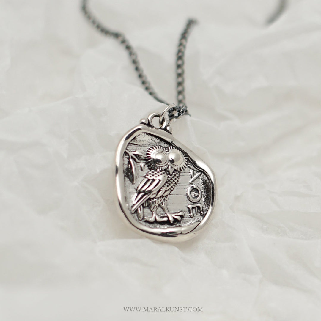 Owl Silver Necklace - Maral Kunst Jewelry